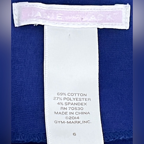 Janie & Jack Color Block Blue & Tan Dress w/ Bow Accent Girls Size 6 - Picture 9 of 10